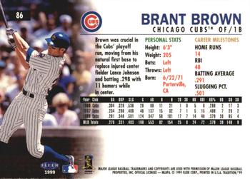 1999 Fleer Tradition - Millennium #86 Brant Brown  Back