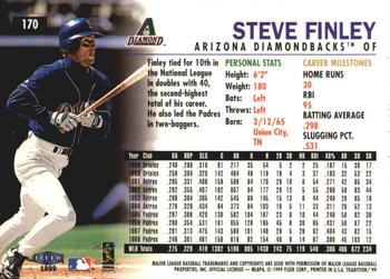 1999 Fleer Tradition - Millennium #170 Steve Finley  Back