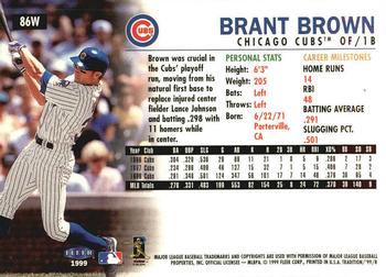 1999 Fleer Tradition - Warning Track Collection #86W Brant Brown Back