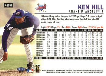 1999 Fleer Tradition - Warning Track Collection #430W Ken Hill Back