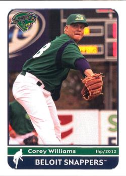 2012 Grandstand Beloit Snappers #NNO Corey Williams Front