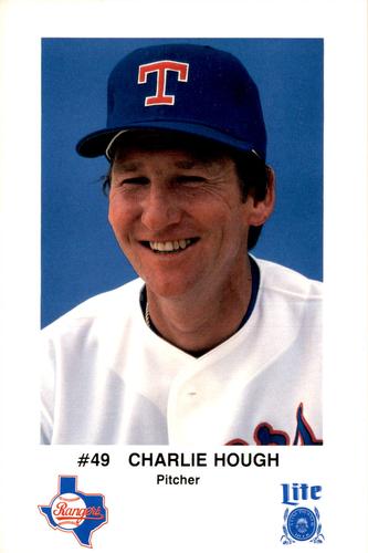 1986 Miller Lite Texas Rangers #NNO Charlie Hough Front