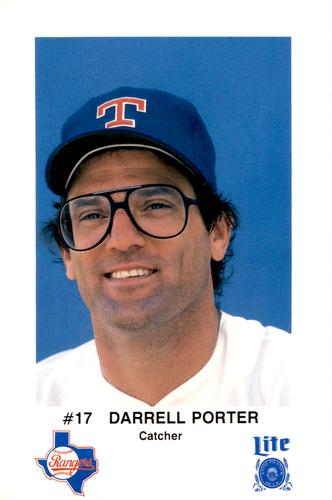 1986 Miller Lite Texas Rangers #NNO Darrell Porter Front