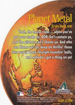 1999 Metal Universe - Planet Metal #8 PM Travis Lee  Back
