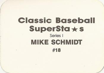 1988 Classic Baseball Superstars (unlicensed) #18 Mike Schmidt Back