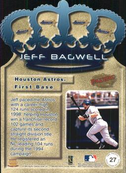 1999 Pacific - Gold Crown Die Cuts #27 Jeff Bagwell  Back