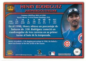 1999 Pacific Crown Collection - Red #59 Henry Rodriguez  Back