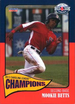 2013 Choice Salem Red Sox Carolina League Champions #2 Mookie Betts Front