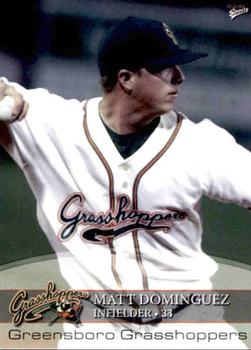 2008 MultiAd Greensboro Grasshoppers #9 Matt Dominguez Front