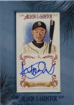 2015 Topps Allen & Ginter - Autographs Baseball #AGA-ISM Ichiro Front
