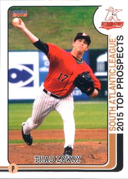 2015 Choice South Atlantic League Top Prospects #19 Thad Lowry Front