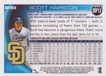 2010 Topps San Diego Padres #SDP13 Scott Hairston Back