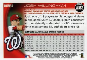 2010 Topps Washington Nationals #WAS6 Josh Willingham Back