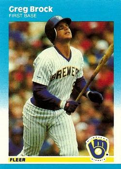 1987 Fleer Update #U-9 Greg Brock Front