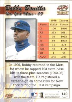 1999 Pacific Paramount - Holo-Silver #149 Bobby Bonilla  Back