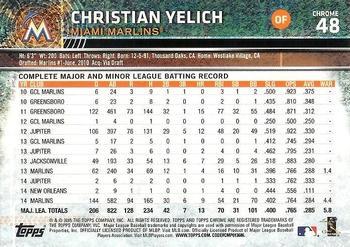 2015 Topps Chrome - Prism Refractor #48 Christian Yelich Back