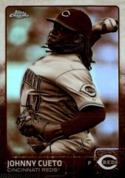 2015 Topps Chrome - Sepia Refractor #104 Johnny Cueto Front