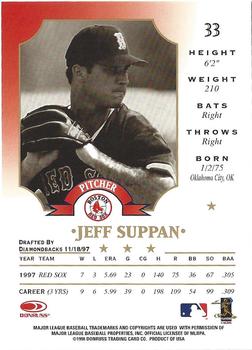 1998 Leaf - Fractal Matrix #33 Jeff Suppan Back