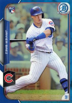 2015 Bowman Chrome - Blue Refractors #178 Javier Baez Front