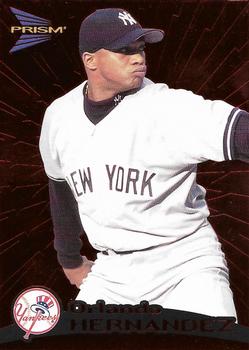 1999 Pacific Prism - Red #98 Orlando Hernandez  Front