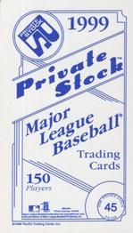 1999 Pacific Private Stock - PS-206 #45 Jim Thome Back