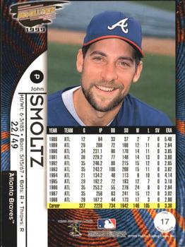 1999 Pacific Revolution - Premiere Date #17 John Smoltz  Back