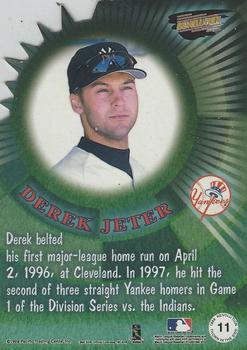 1999 Pacific Revolution - Thorn in the Side #11 Derek Jeter  Back