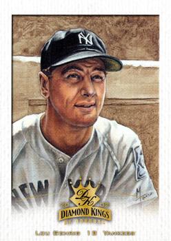 2002 Donruss Diamond Kings - Sample Gold Logo Front Silver Stamp Back #143 Lou Gehrig Front