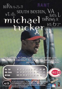 1999 SkyBox Thunder - Rant #36 Michael Tucker Back