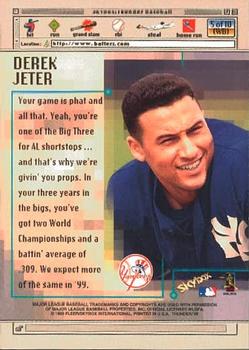 1999 SkyBox Thunder - www.batterz.com #5 (WB) Derek Jeter  Back
