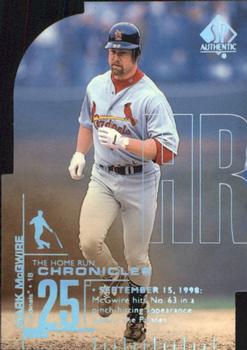 1999 SP Authentic - Home Run Chronicles Die Cuts #HR63 Mark McGwire  Front