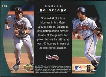 1999 SP Authentic - Reflections #R3 Andres Galarraga  Back