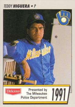 1991 Milwaukee Brewers Police #NNO Teddy Higuera Front