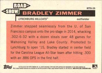 2015 Topps Heritage Minor League - The Road to the Show #RTTS-25 Bradley Zimmer Back