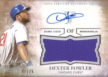 2015 Topps Triple Threads - Unity Autograph Jumbo Relics #UAJR-DF Dexter Fowler Front