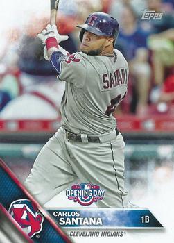 2016 Topps Opening Day #OD-3 Carlos Santana Front