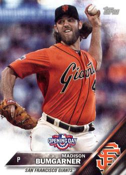 2016 Topps Opening Day #OD-91 Madison Bumgarner Front