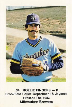 1983 Milwaukee Brewers Police - Brookfield Police Department and Jaycees #NNO Rollie Fingers Front