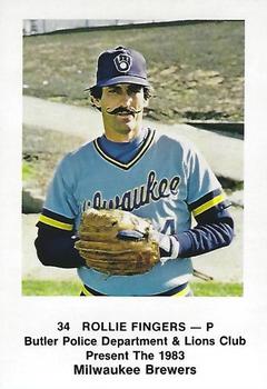 1983 Milwaukee Brewers Police - Butler Police Department #NNO Rollie Fingers Front