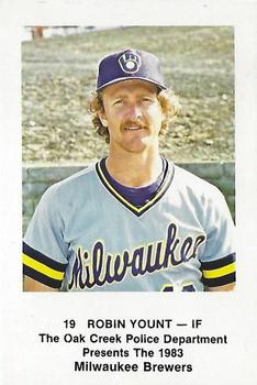 1983 Milwaukee Brewers Police - Oak Creek Police Department #NNO Robin Yount Front