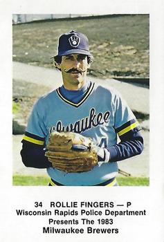 1983 Milwaukee Brewers Police - Wisconsin Rapids Police Department #NNO Rollie Fingers Front