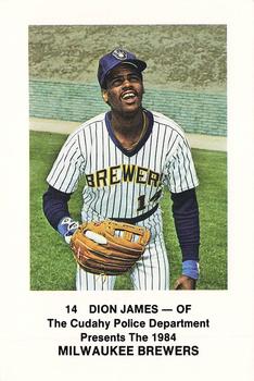 1984 Milwaukee Brewers Police - Cudahy Police Department #NNO Dion James Front