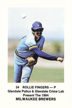 1984 Milwaukee Brewers Police - Glendale Police & Glendale Crime Lab #NNO Rollie Fingers Front