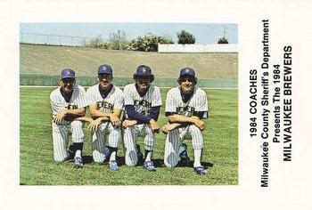 1984 Milwaukee Brewers Police - Milwaukee County Sheriff's Department #NNO Dave Garcia / Tom Trebelhorn / Pat Dobson / Larry Haney Front