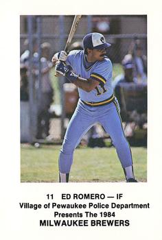 1984 Milwaukee Brewers Police - Village of Pewaukee Police Department #NNO Ed Romero Front