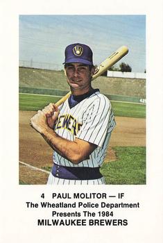 1984 Milwaukee Brewers Police - Wheatland Police Department #NNO Paul Molitor Front