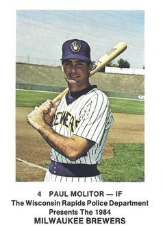 1984 Milwaukee Brewers Police - Wisconsin Rapids Police Department #NNO Paul Molitor Front