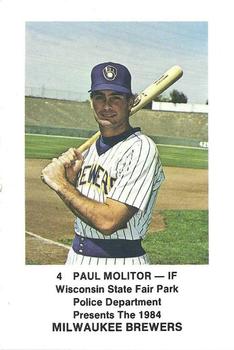1984 Milwaukee Brewers Police - Wisconsin State Fair Park Police Department #NNO Paul Molitor Front