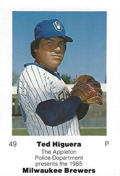1985 Milwaukee Brewers Police - Appleton Police Department #NNO Ted Higuera Front