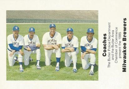 1985 Milwaukee Brewers Police - Butler Police Department and Butler Area Chamber Of Commerce #NNO Milwaukee Brewers Coaches Front